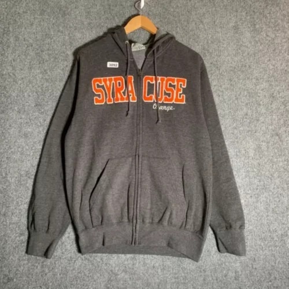 Vintage Syracuse Hoodie Adult Size Small Grey Long Sleeve Men's Pullover Y2K